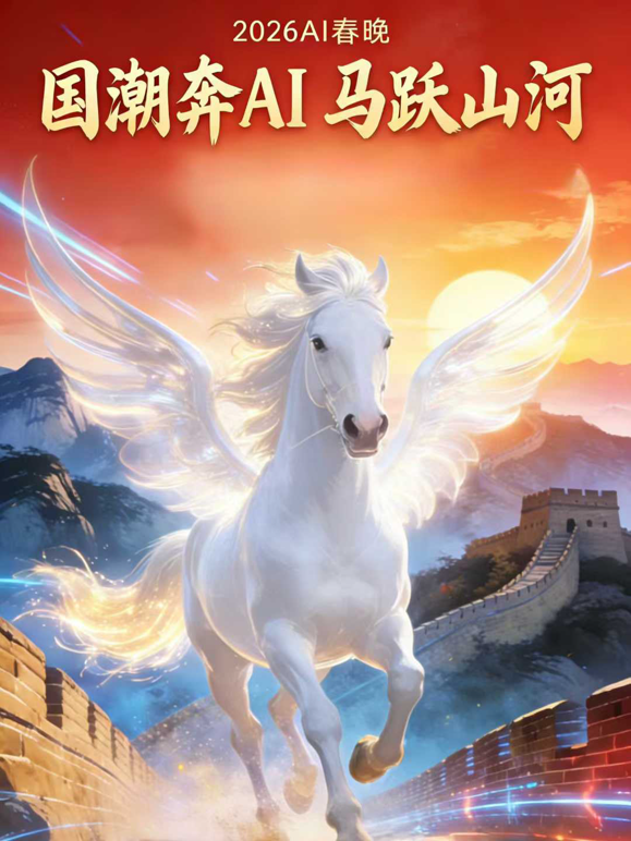 国潮奔AI:马跃山河:2026丙午马年AI春节联欢晚会封面图
